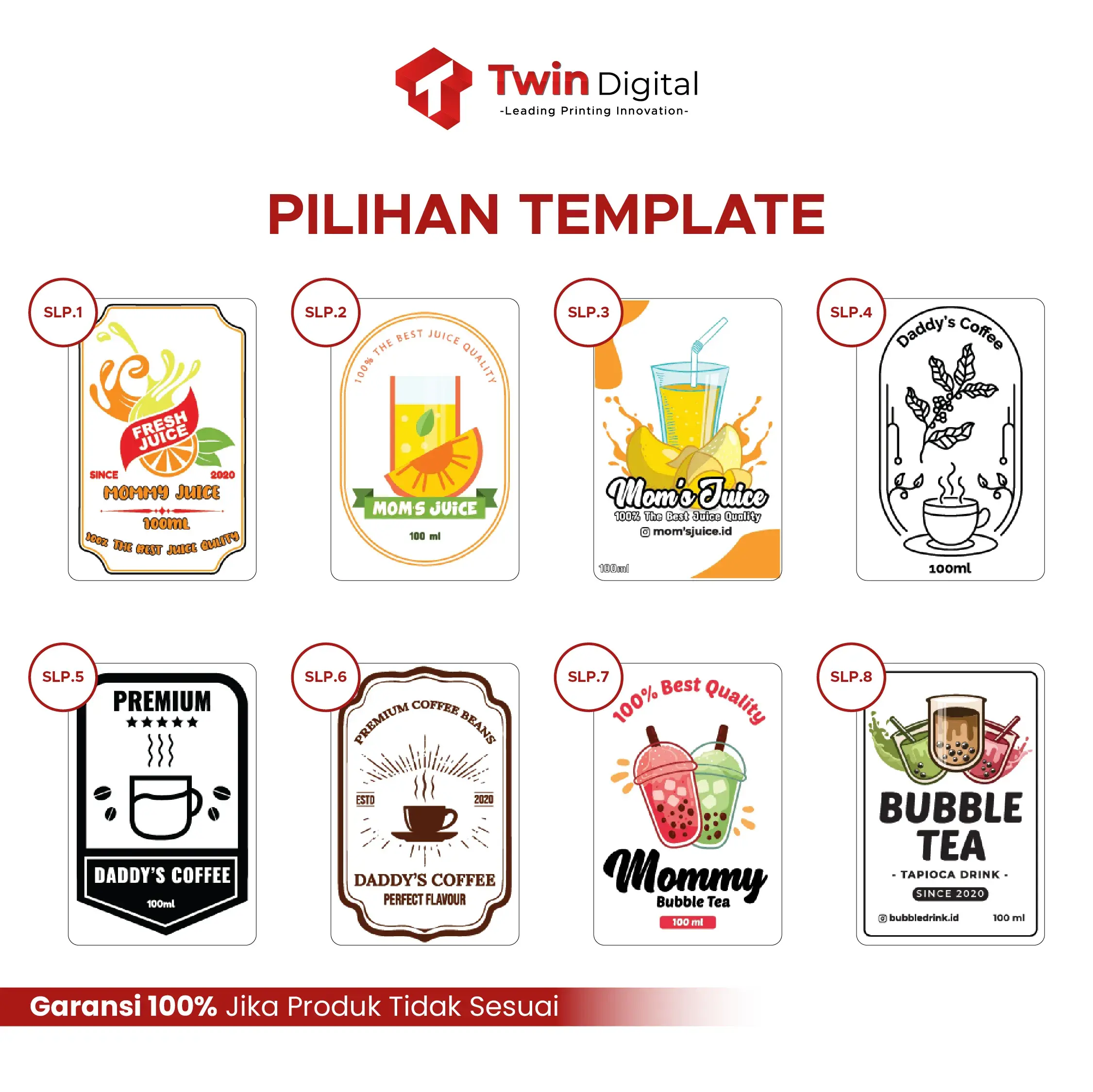 Stiker Label Transparan White Ink A3 Platform Corporate B2B Twin Digital