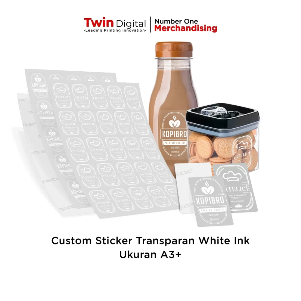 Stiker Label White Ink Colour  A3