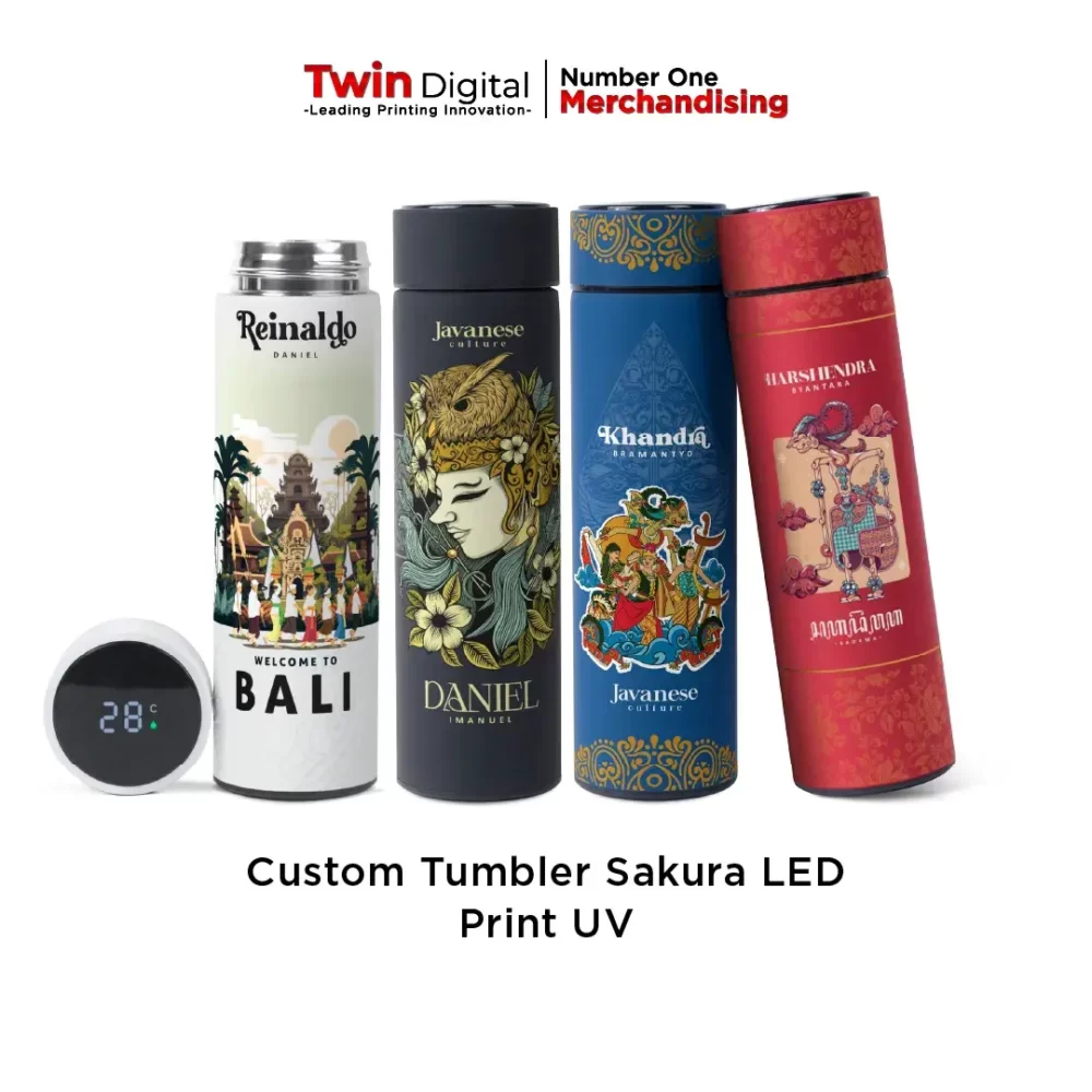 Custom Tumbler Sakura LED Print UV