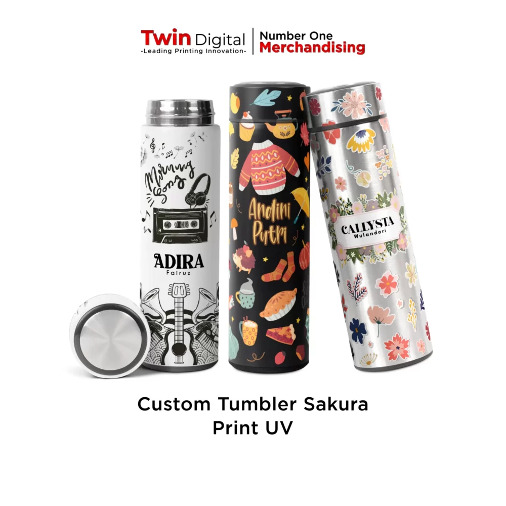Custom Tumbler Sakura Print UV