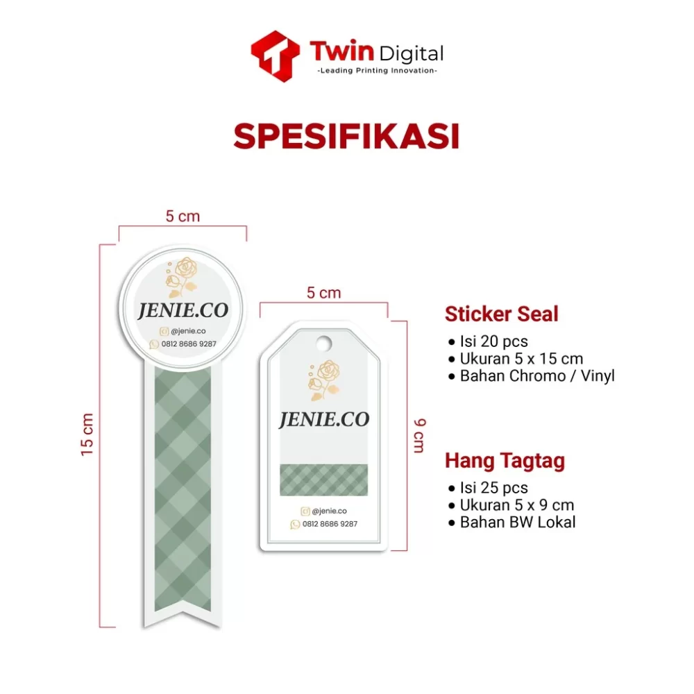 Paket Cetak Hang Tag Label dan Sticker Seal A3 - Image 2