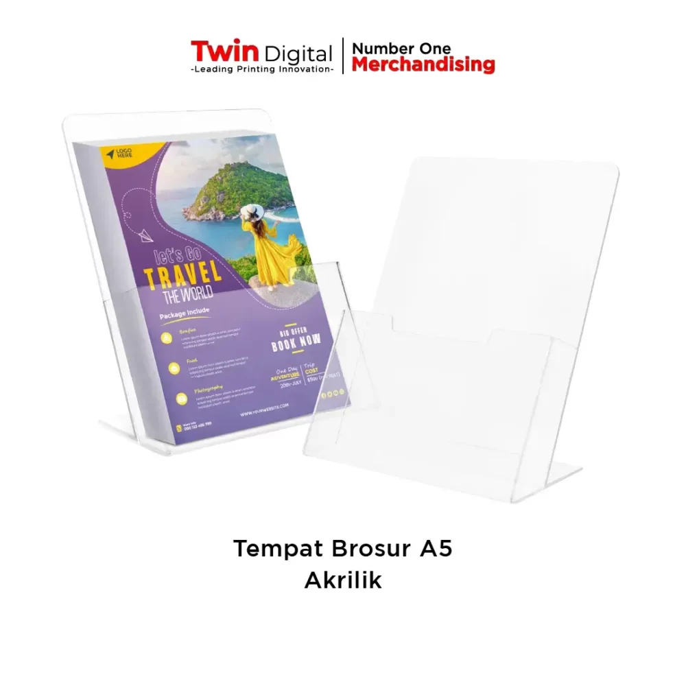 Tempat Brosur A5 Akrilik Insert