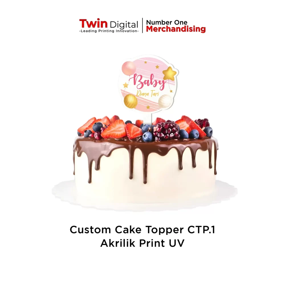 Custom Cake Topper CTP.1 Akrilik Print UV