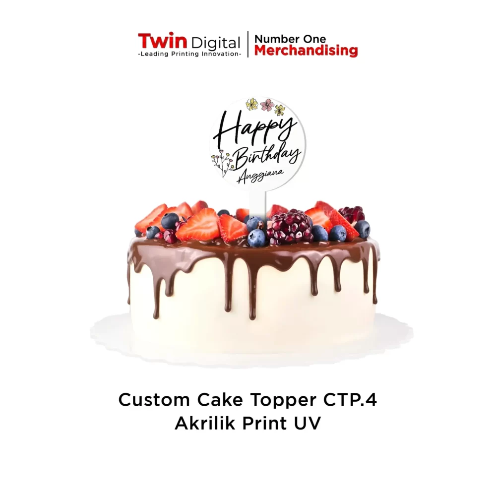 Custom Cake Topper CTP.4 Akrilik Print UV