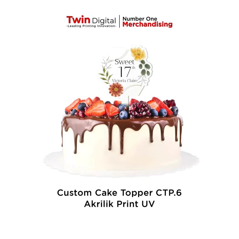 Custom Cake Topper CTP.6 Akrilik Print UV