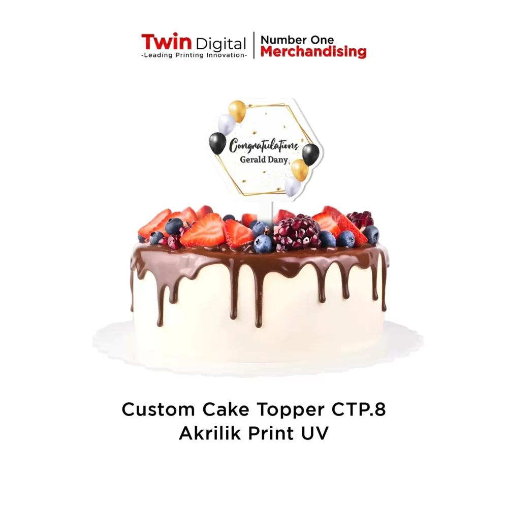 Custom Cake Topper CTP.8 Akrilik Print UV