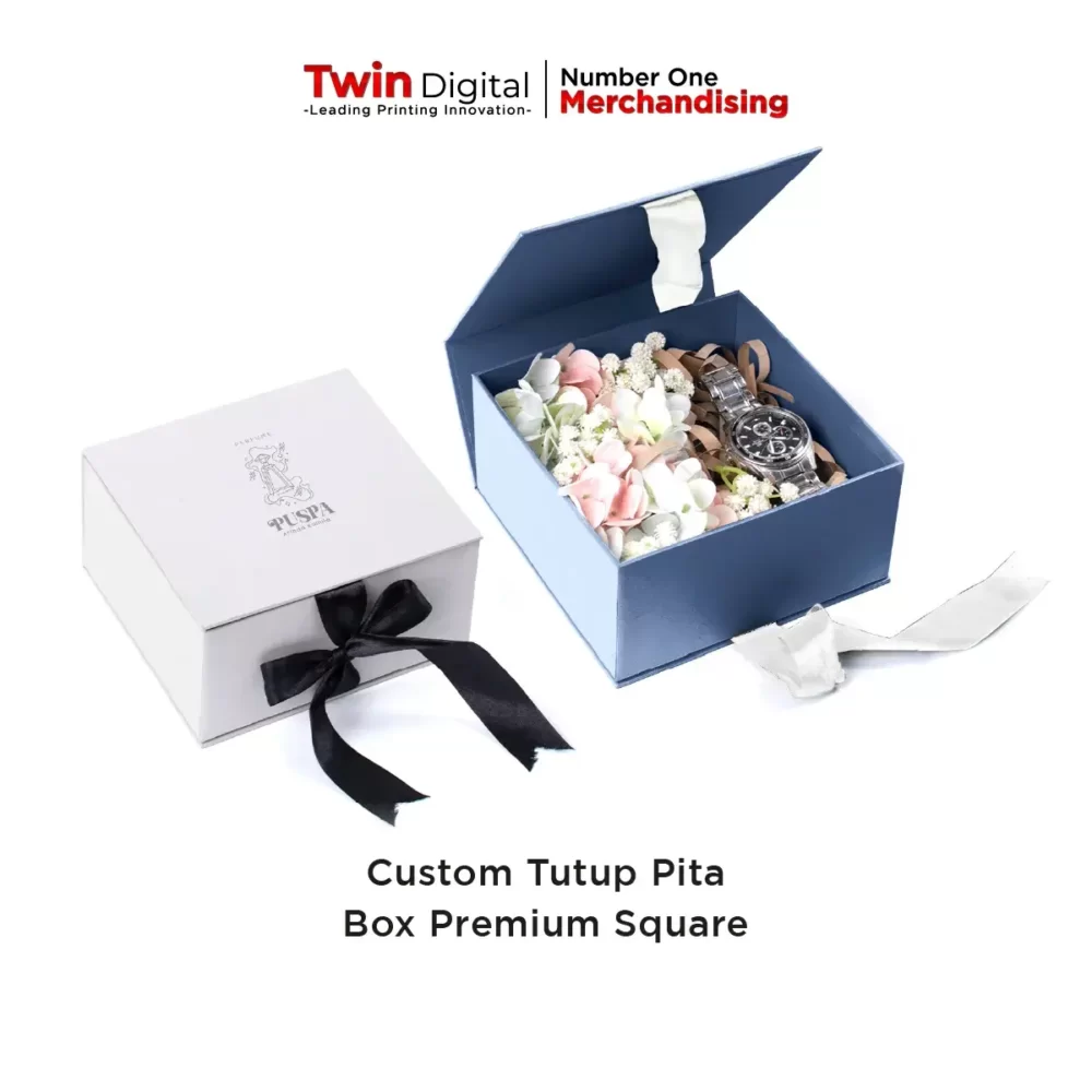 Custom Box Tutup Pita Premium Square