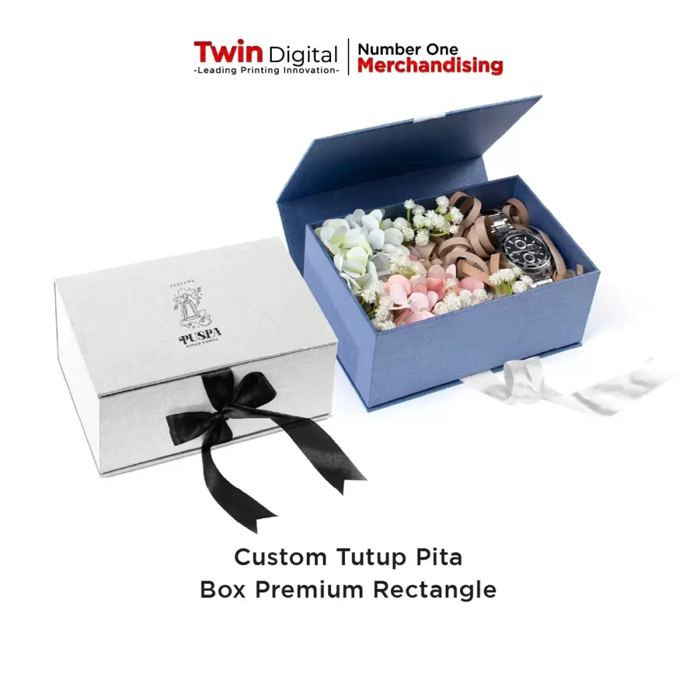 Custom Box Tutup Pita Premium Rectangle
