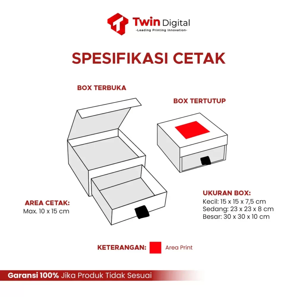 Custom Box Laci 2 Tingkat Premium Square