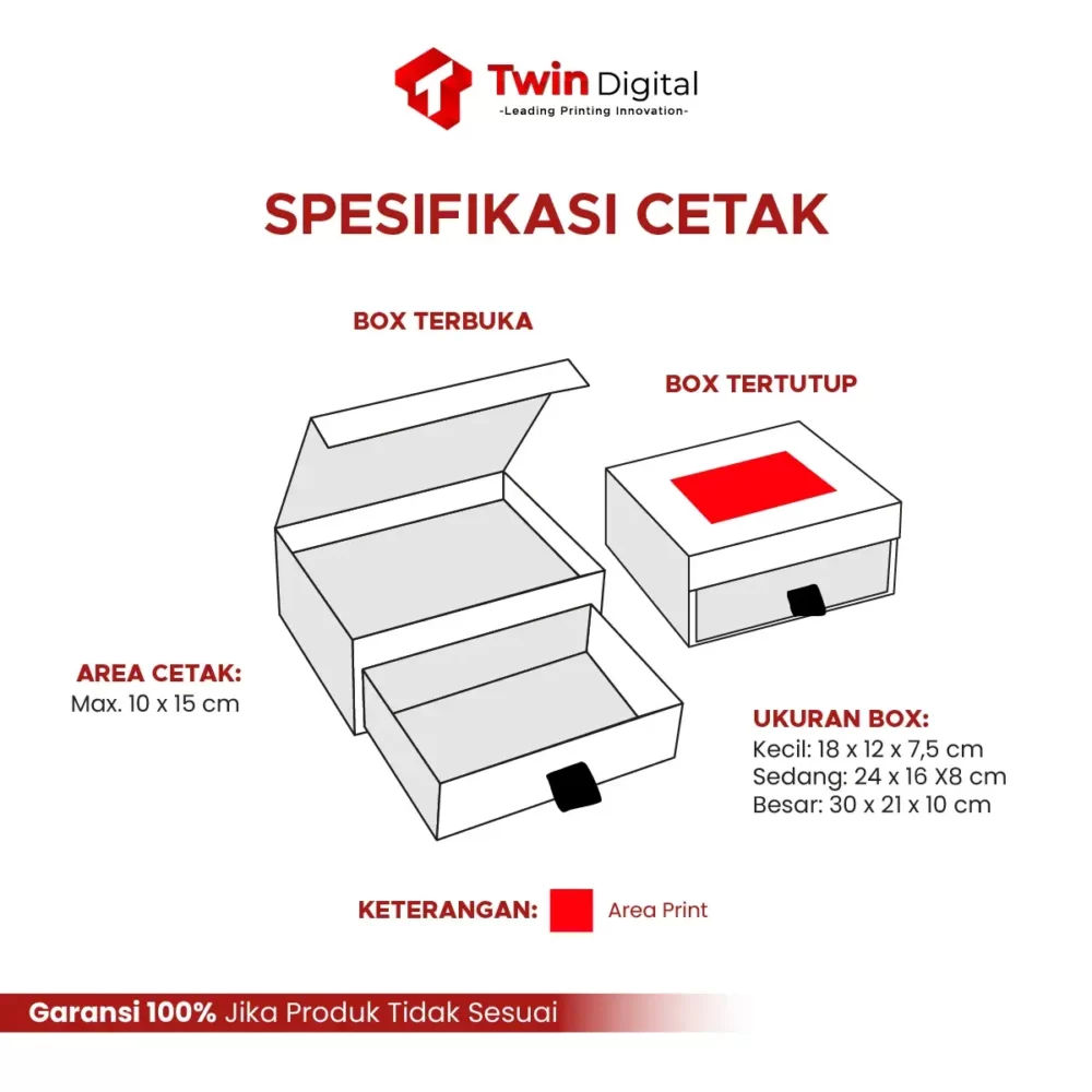 Custom Box Laci 2 Tingkat Premium Rectangle