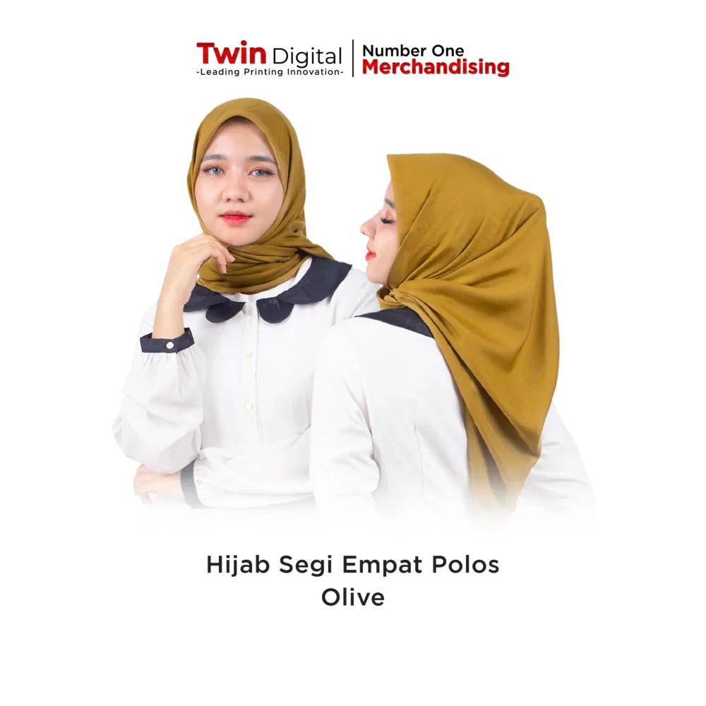 Hijab Segi Empat Polos Olive