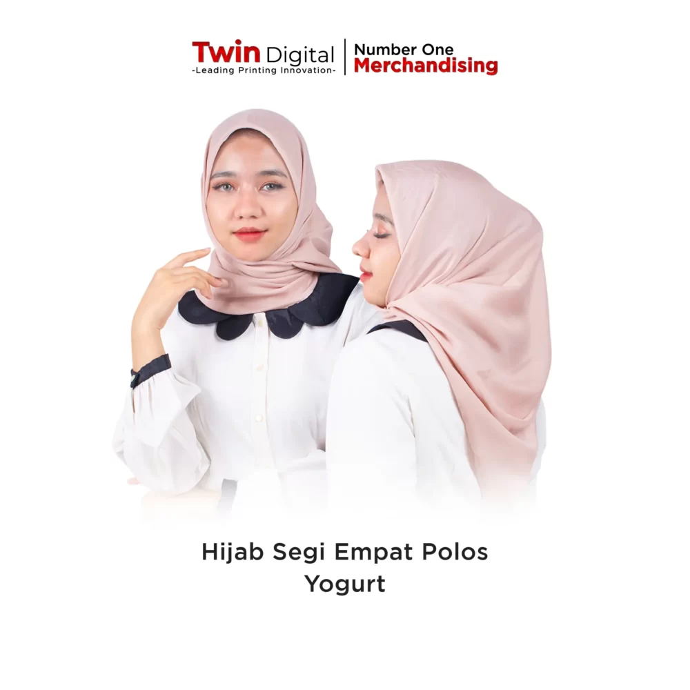 Hijab Segi Empat Polos Yogurt