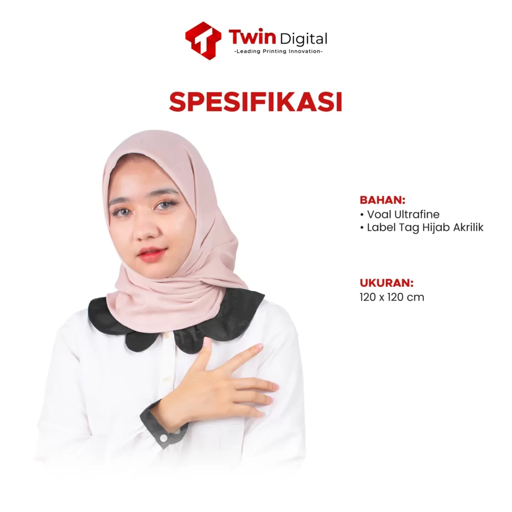 Hijab Segi Empat Polos Yogurt - Image 2