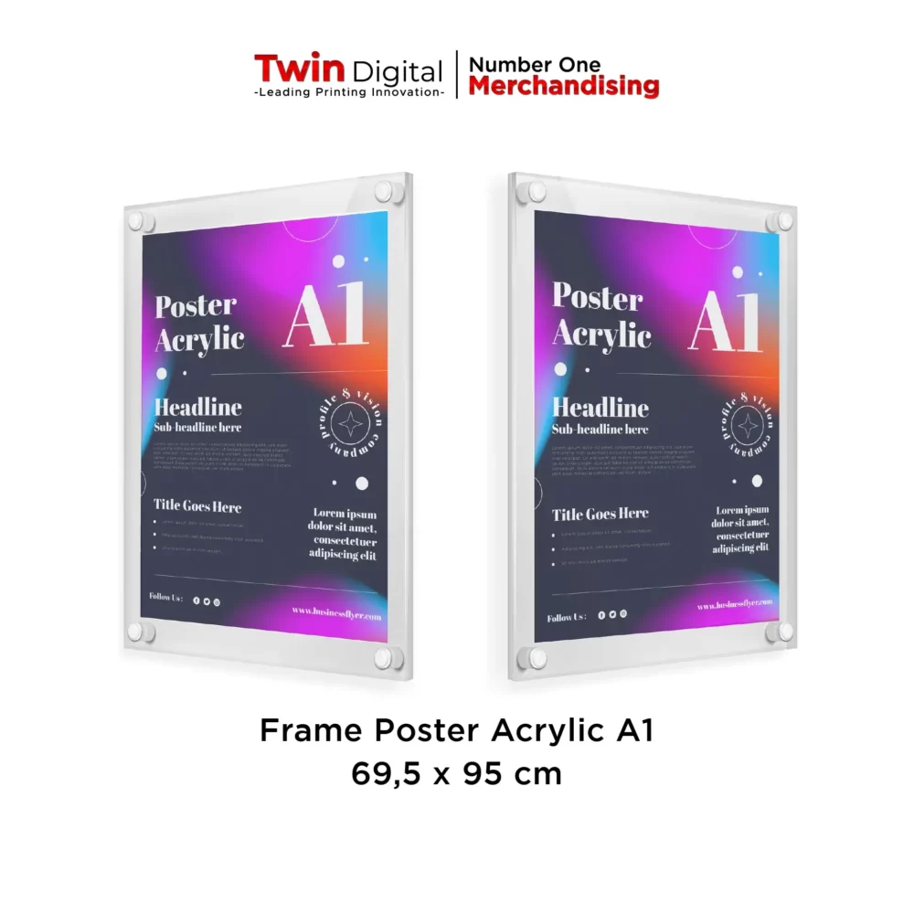 Frame Akrilik Display Poster Acrylic Custom