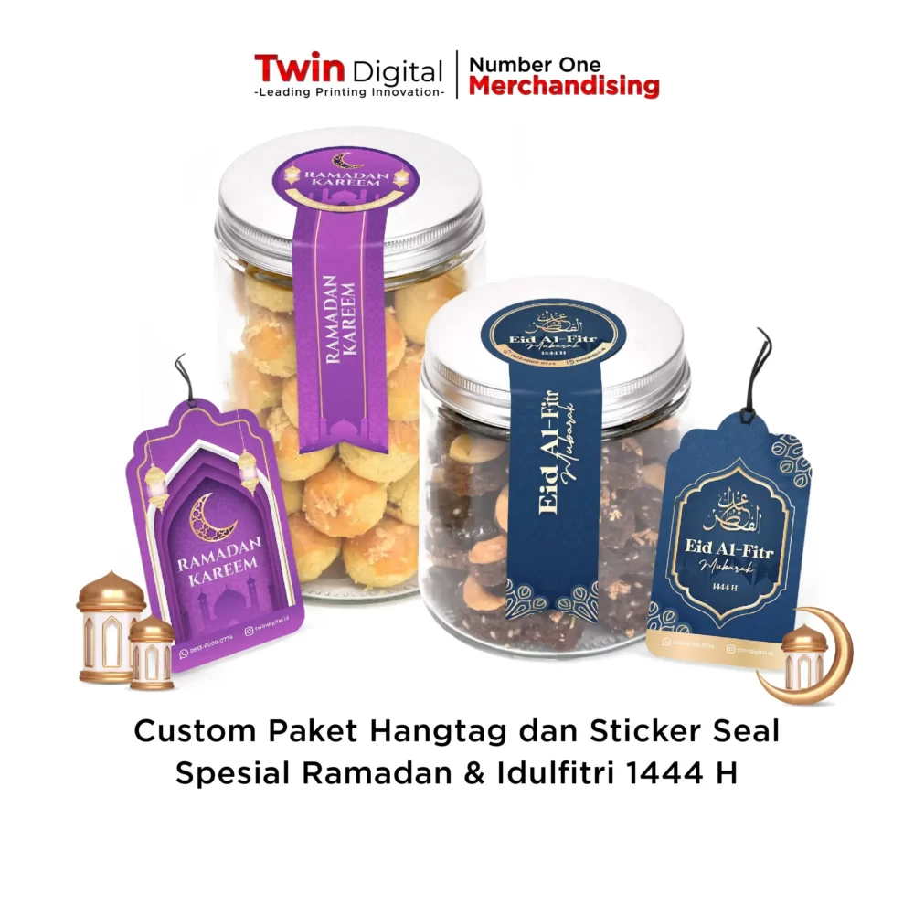 Paket Hang Tag & Stiker Toples Ramadhan - Hangtag Stiker Seal