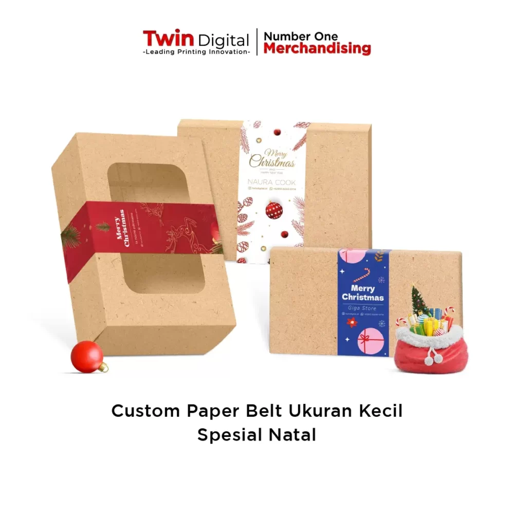 Custom Paper Belt Kecil Spesial Natal