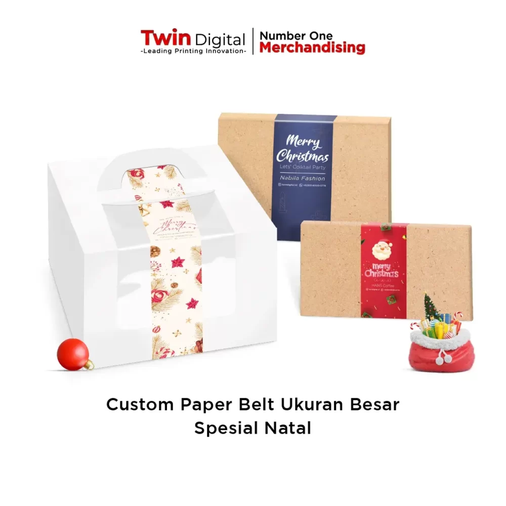 Custom Paper Belt Box Besar Spesial Natal