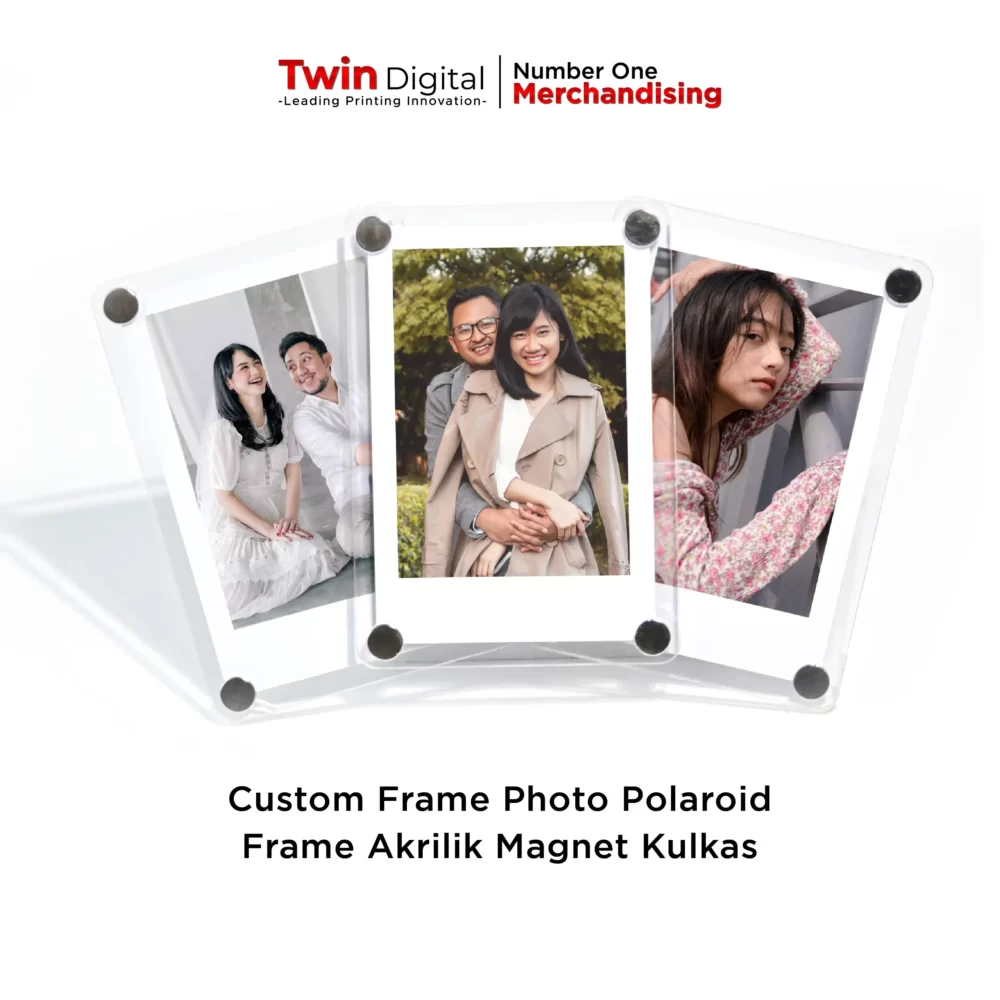 Frame Foto Akrilik Custom Polaroid Magnet Kulkas