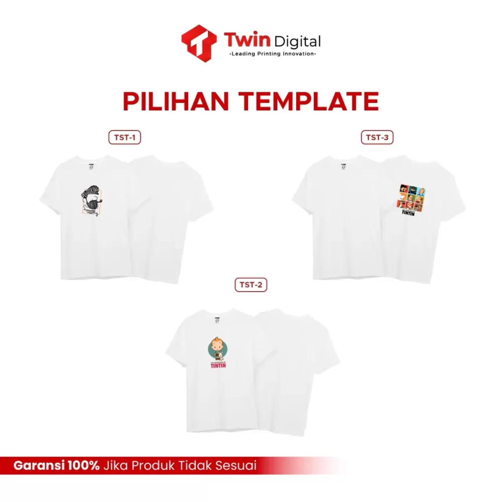 Custom Sablon Kaos TD Edisi Tintin - Image 6