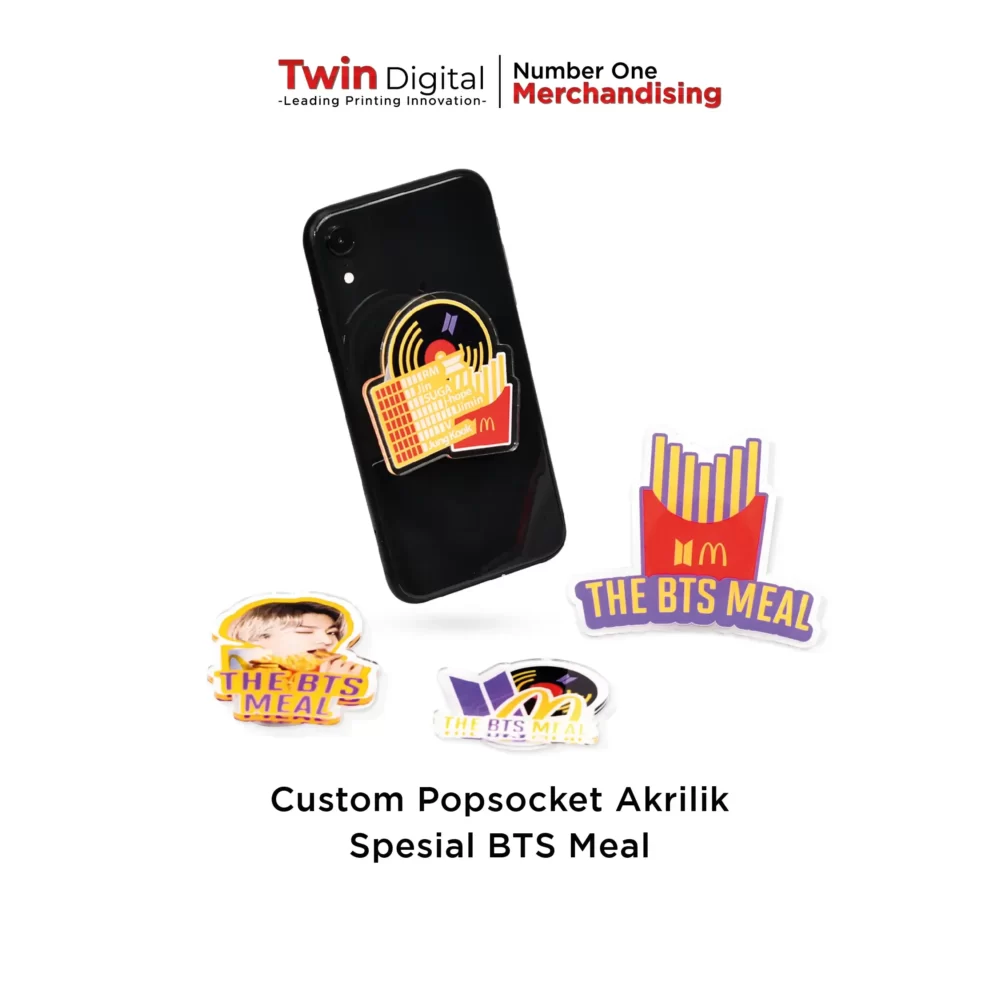 Popsocket Custom Akrilik 3D Phone Hand Grip BTS Meal