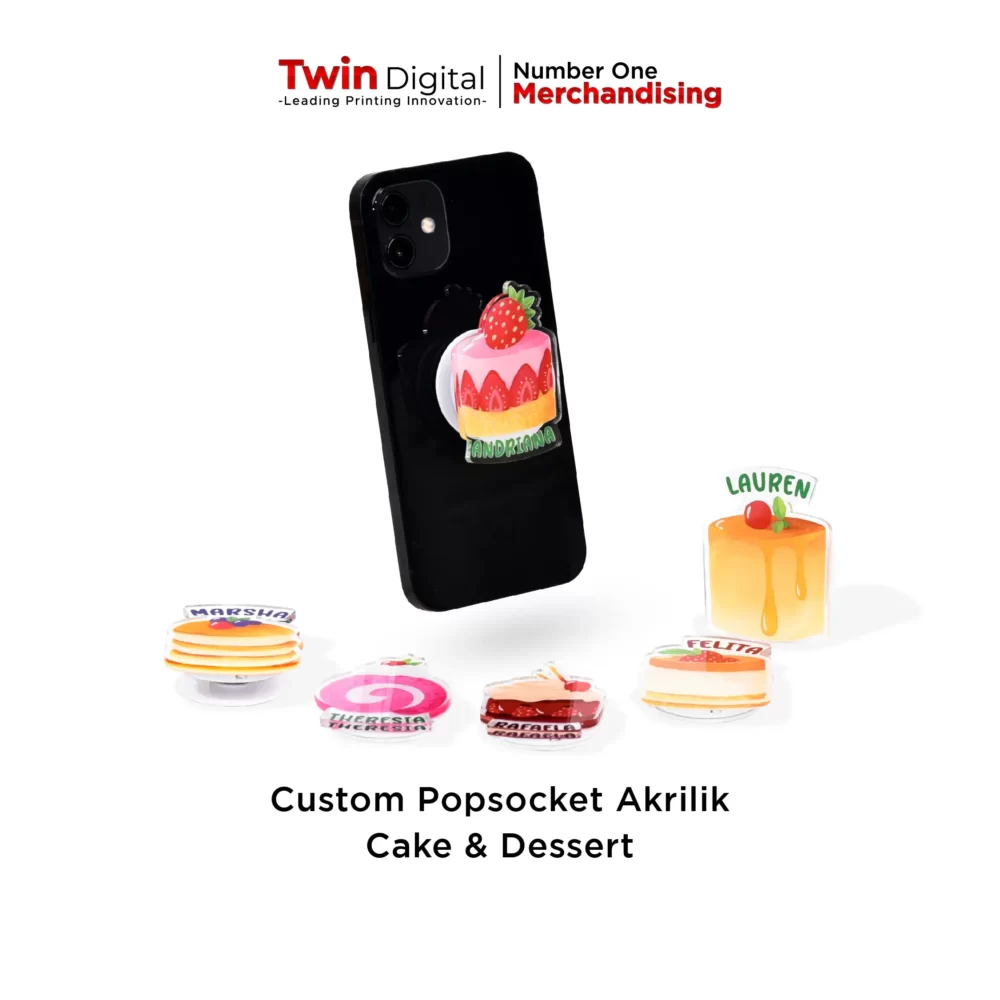 Popsocket Akrilik Custom Dessert Berry