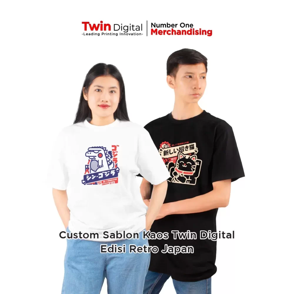 Custom Sablon Kaos TD Edisi Retro Japan