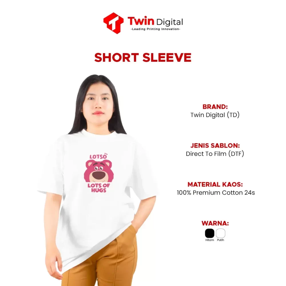 Custom Sablon Kaos TD Edisi Lotso - Image 2