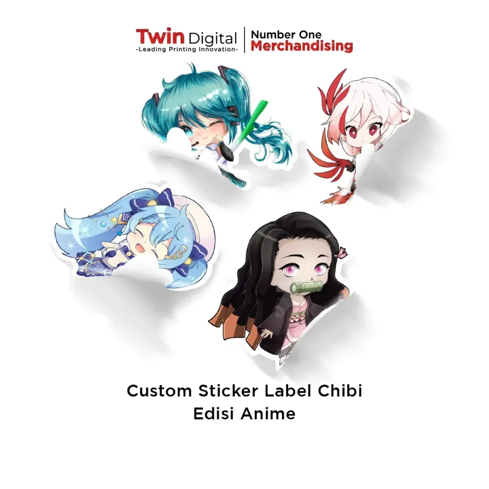 Custom Sticker Label Chibi Edisi Anime