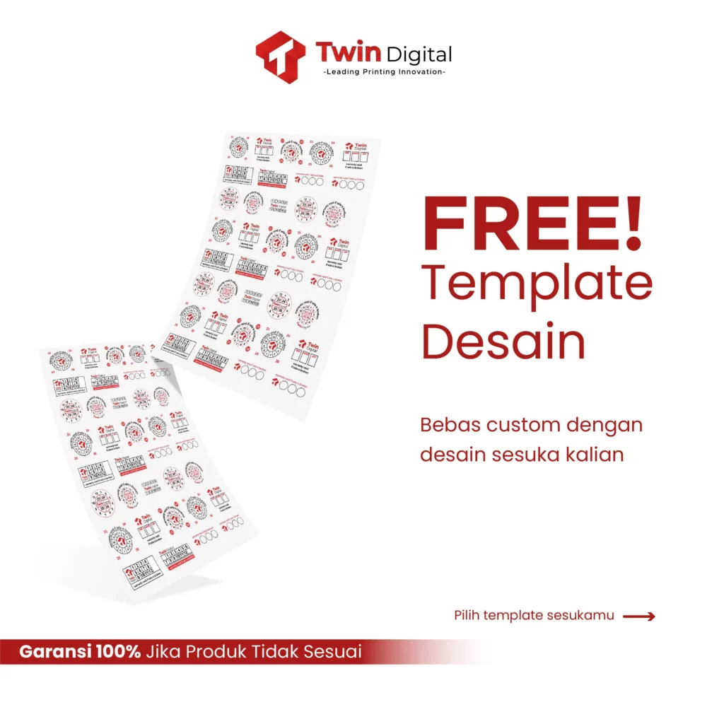 Sticker Sheet Garansi Pecah Telur Platform Corporate B B Twin Digital