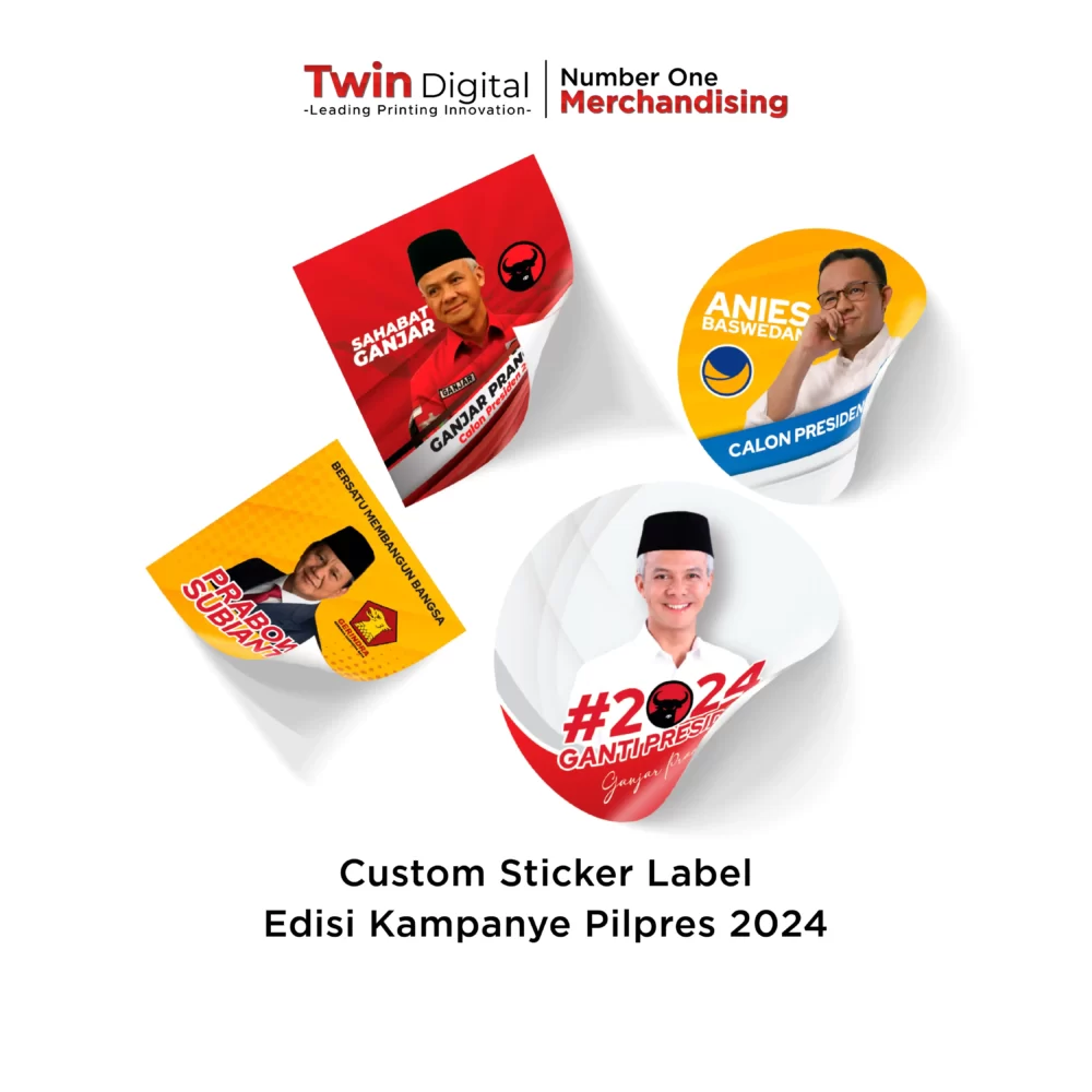Custom Stiker Label Edisi Kampanye Pilpres 2024