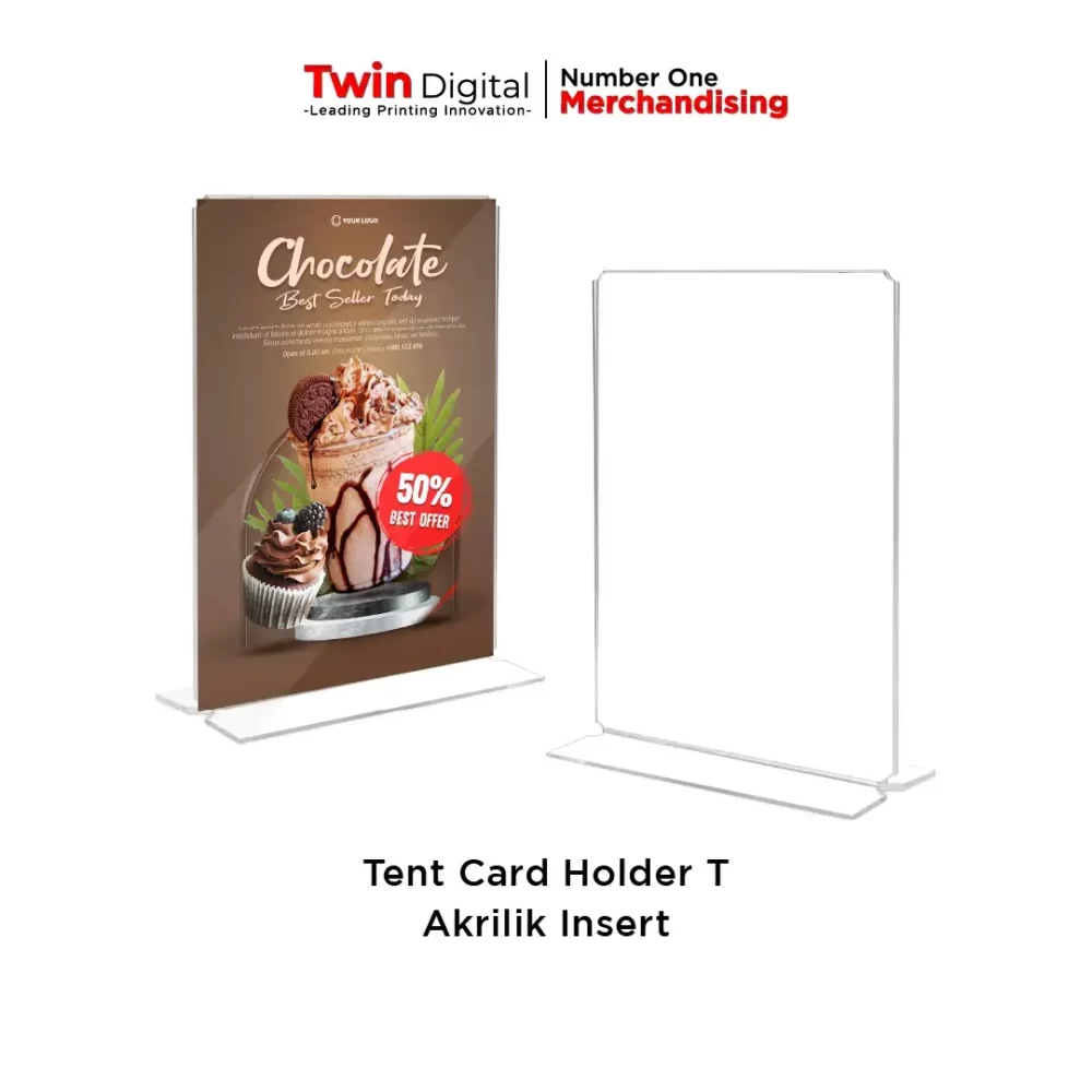 Tent Card Holder T Akrilik Insert