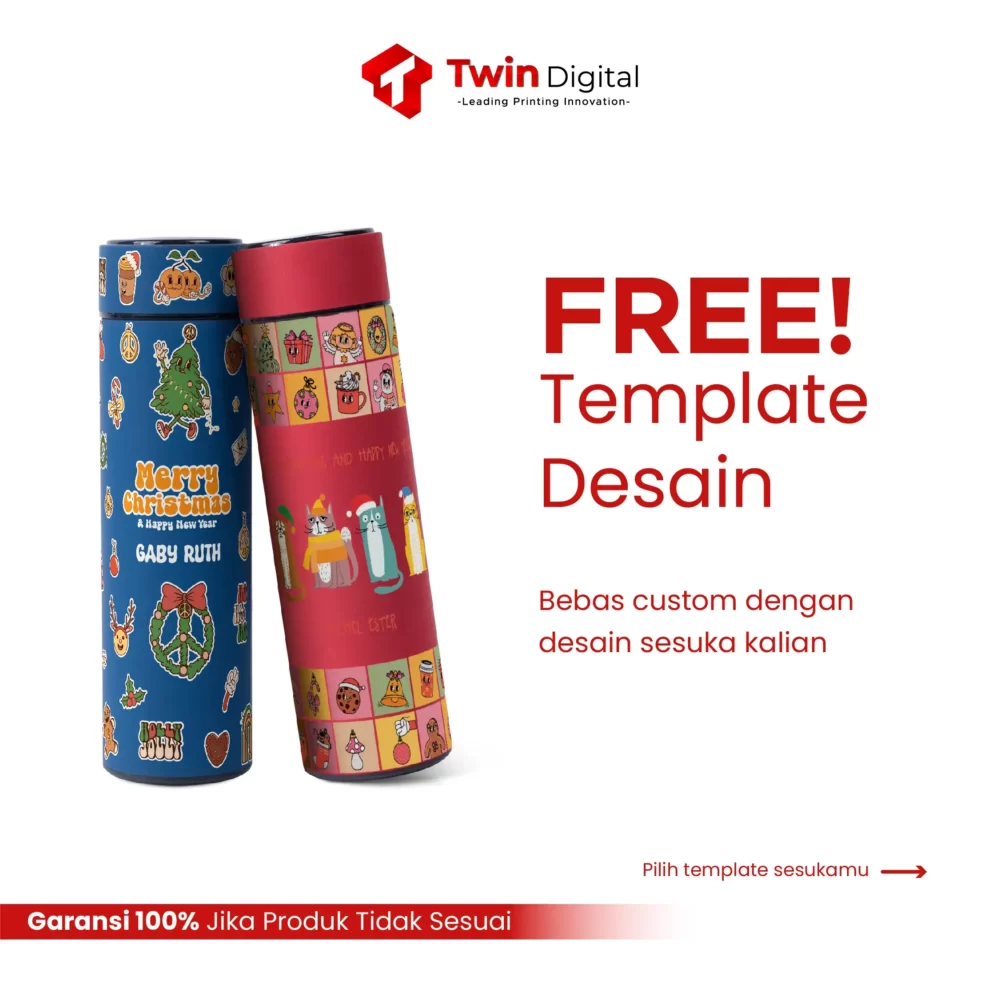 Tumbler Sakura LED Print UV Spesial Natal - Image 4