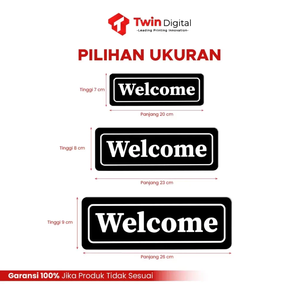 Papan Tanda Welcome Kecil Akrilik - Image 3