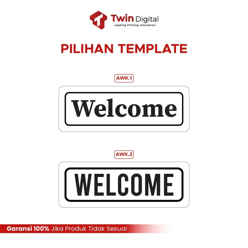 Papan Tanda Welcome Kecil Akrilik - Image 4