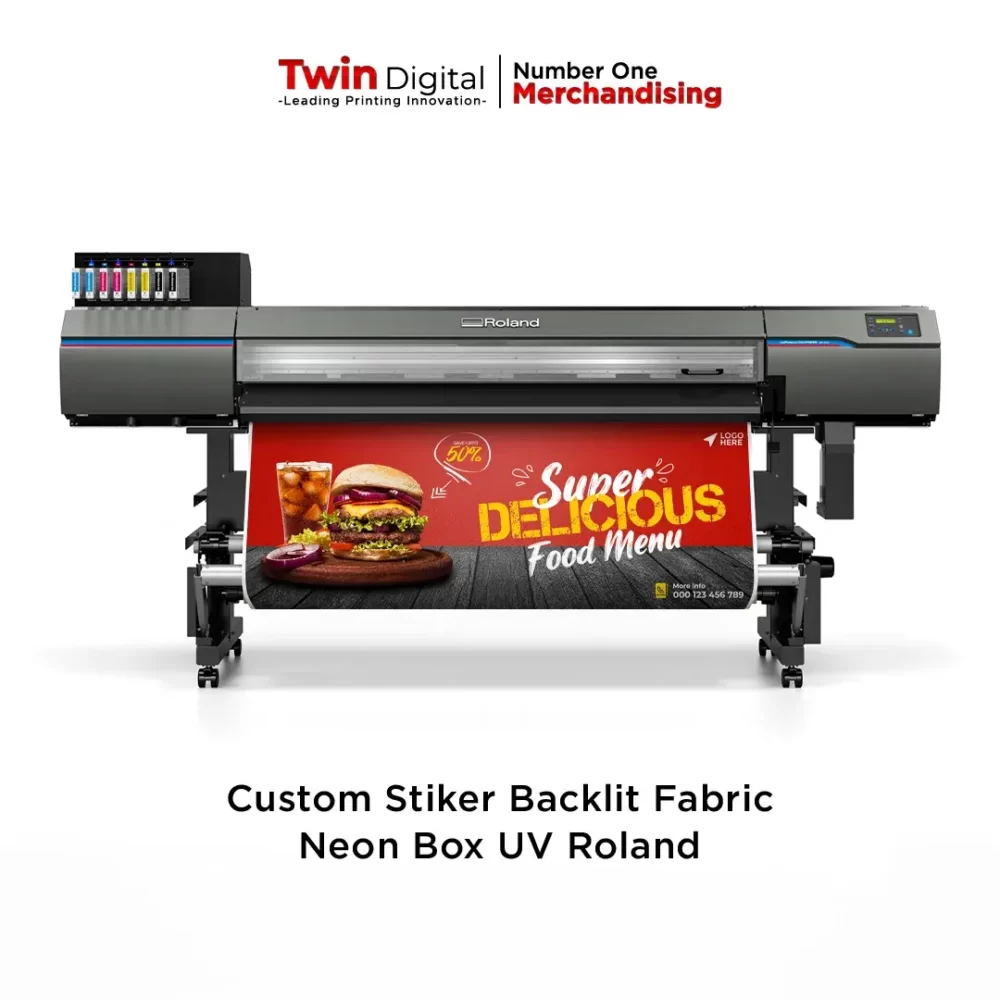 Custom Sticker Backlit Fabric Neon Box UV Roland