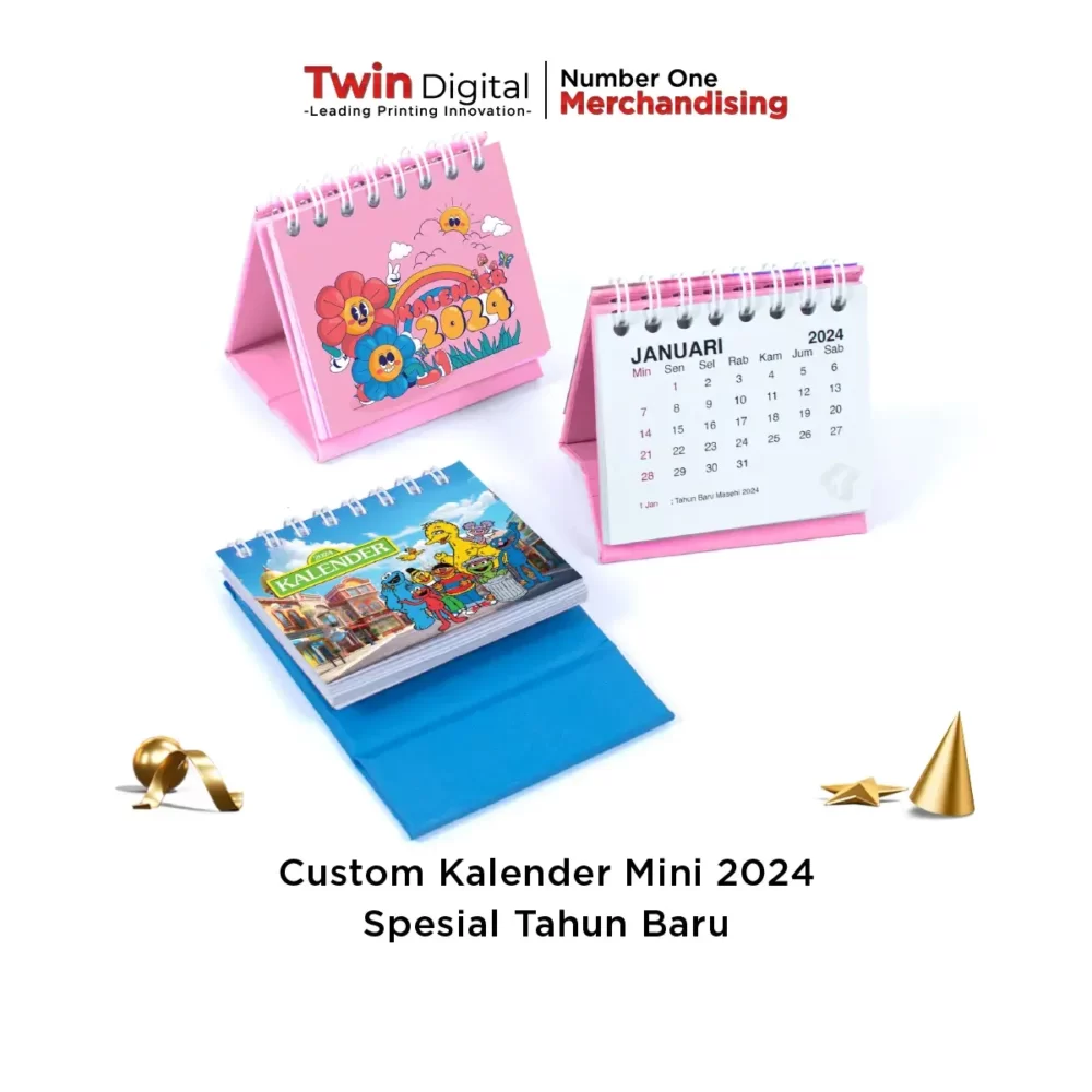 Custom Kalender Mini 2024 Spesial Tahun Baru
