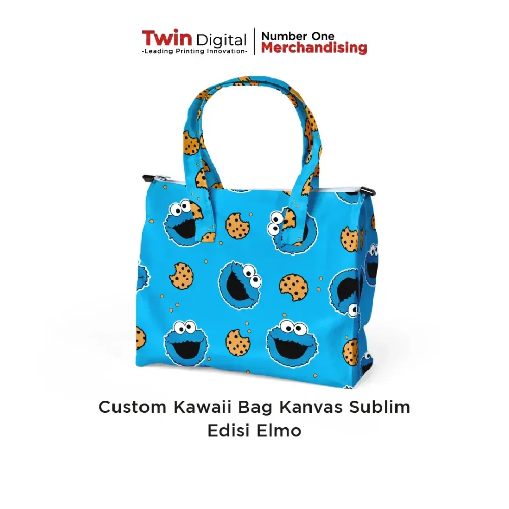 Custom Kawaii Bag Kanvas Sublim Edisi Elmo HBE.1