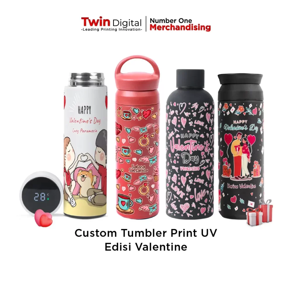 Custom Tumbler Print UV Edisi Valentine