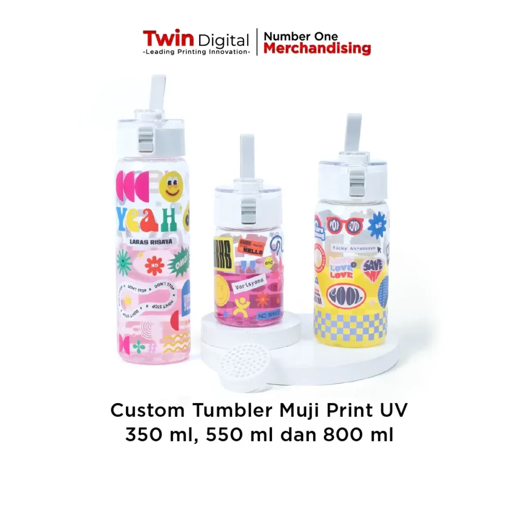 Custom Tumbler Muji Print UV 350 ml, 550 ml, 800 ml