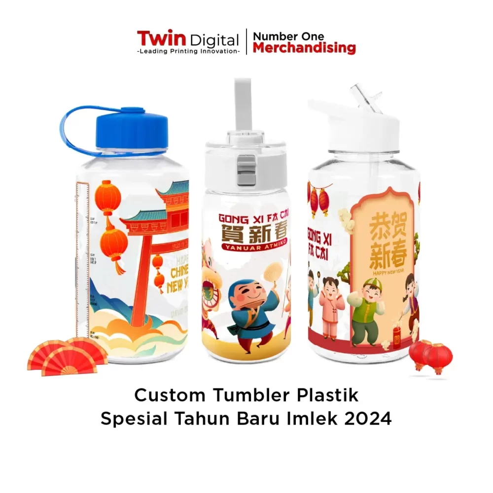 Custom Tumbler Plastik Spesial Tahun Baru Imlek 2024