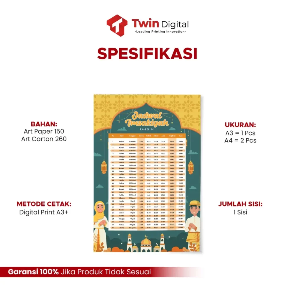 Custom Brosur Jadwal Imsakiyah Spesial Ramadan 1445 H - Image 2