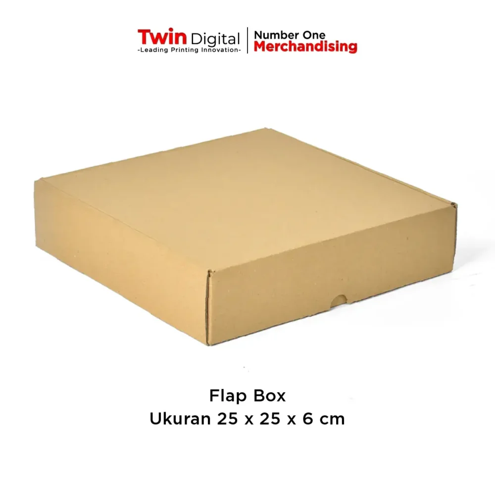 Flap Box Corrugated Ukuran 25 x 25 x 6 cm