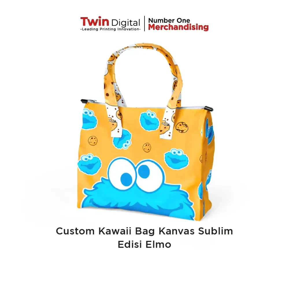 Custom Kawaii Bag Kanvas Sublim Edisi Elmo HBE.3