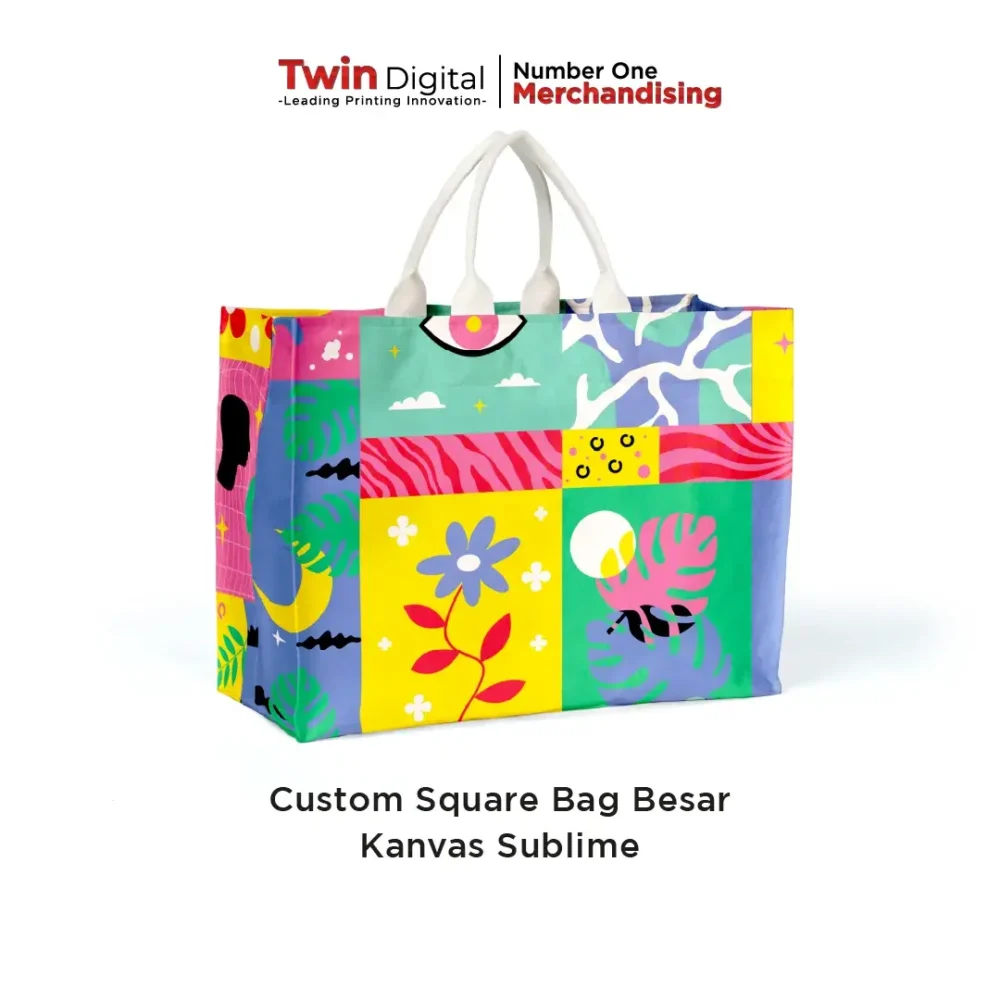 Custom Square Bag Besar Kanvas Sublim SBB.1