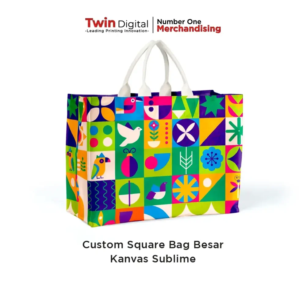 Custom Square Bag Besar Kanvas Sublim SBB.3