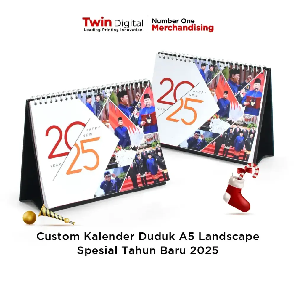 Kalender Duduk A5 Landscape Spesial Tahun Baru 2025