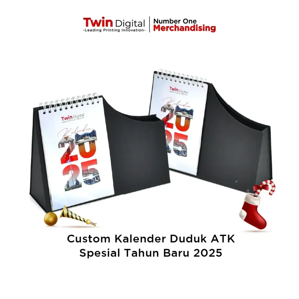 Custom Kalender Duduk ATK Spesial Tahun Baru 2025