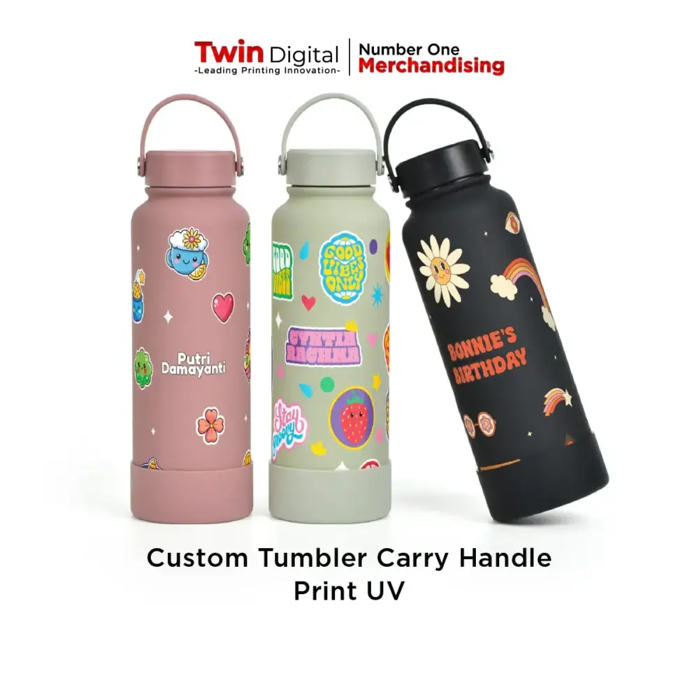 Custom Tumbler Carry Handle Print UV